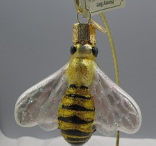 OLD WORLD CHRISTMAS OWC 2019 HONEY BEE Glass Ornament 12520