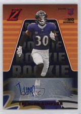 2023 Panini Zenith Rookies No Huddle Auto Trenton Simpson #187 Auto 7gk