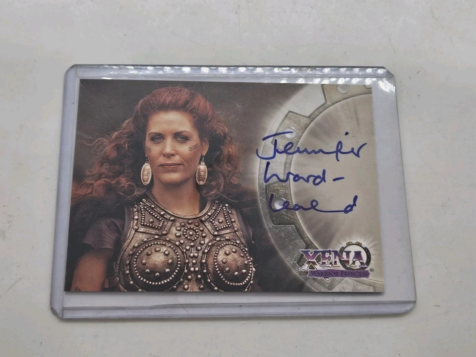 Tarjeta autógrafa auténtica Xena Warrior Princess "Boadicea" JENNIFER WARD LEALAND Foto 4 de 4