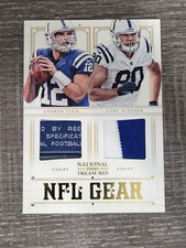 2012 National Treasures NFL Gear Andrew Luck Laundry Tag Coby Fleener Rookie /49