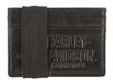 Harley-Davidson Custodia per Carte Leggendaria da Uomo con Anello e RFID - Nero