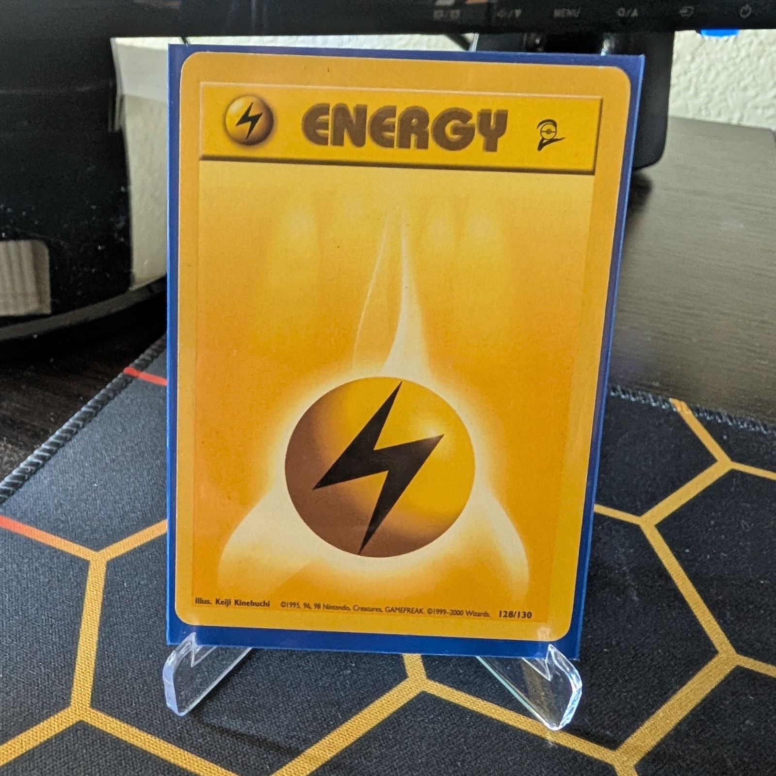 Pokemon TCG Lightning Energy 128/130 Card Base Set 2 MP