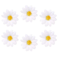 Mozeat Lens 6Pcs Daisy Hair Clips, White Daisy Flower Hair Clips, Hair Barrettes