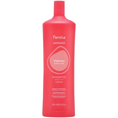 Fanola Wonder Volume Shampoo 1000ml für feines Haar, Volumen, parabenfrei