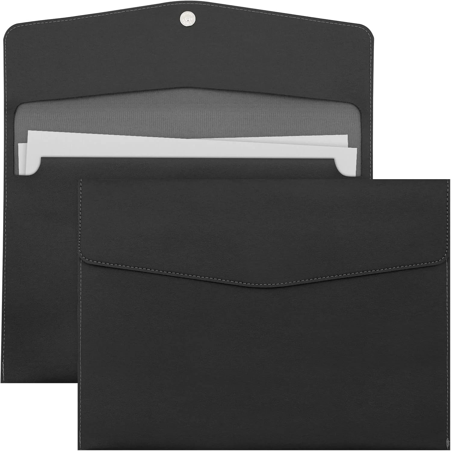 A4 Document File Folder, New Soft Leather A4 Pocket Envelope Folder Wallets,Wate