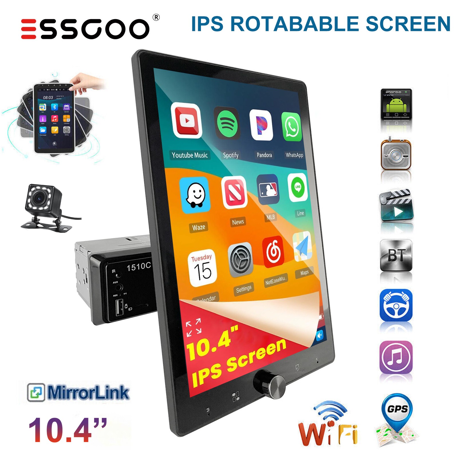 Autoradio 10.4" Wireless Carplay e Android Auto