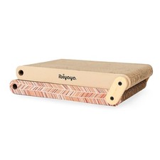 Ibiyaya Fold-Out Cardboard Cat Scratcher Cinnamon Brown 