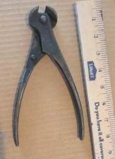 VINTAGE CRESCENT BF Co. NY Nipper End 8 Inch Cutting Pliers, MADE IN USA