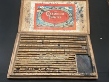Vintage Classroom Printer Wood Stamp Set Box The Classroom Teacher Inc Chicago