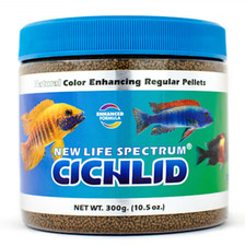 New Life Spectrum Naturox Cichlid Fish Formula 300g  10.5 oz  Sinking Pellets
