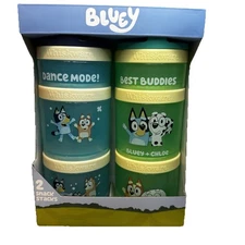 NEW BLUEY Portable Snack Stacking Container Cups Pack of 2 • BPA Free