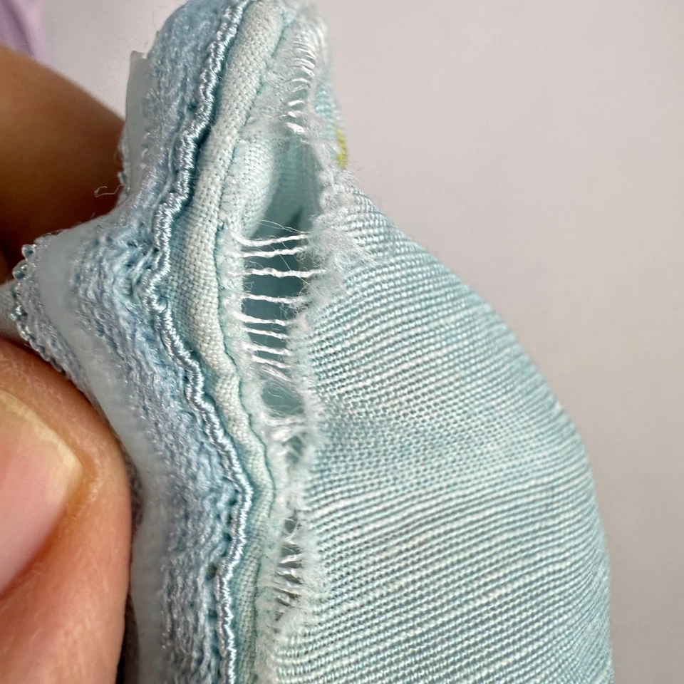 ML MONIQUE LHUILLIER без бретелек льняное повседневное платье размер 4 женщин светло-синий цветочный - Изображение 4 из 4