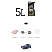 Hoffcar Wartungskit 4 Filter Und 5L ÖL FüR Renault Laguna III 1.5 Dci 81Kw Ab