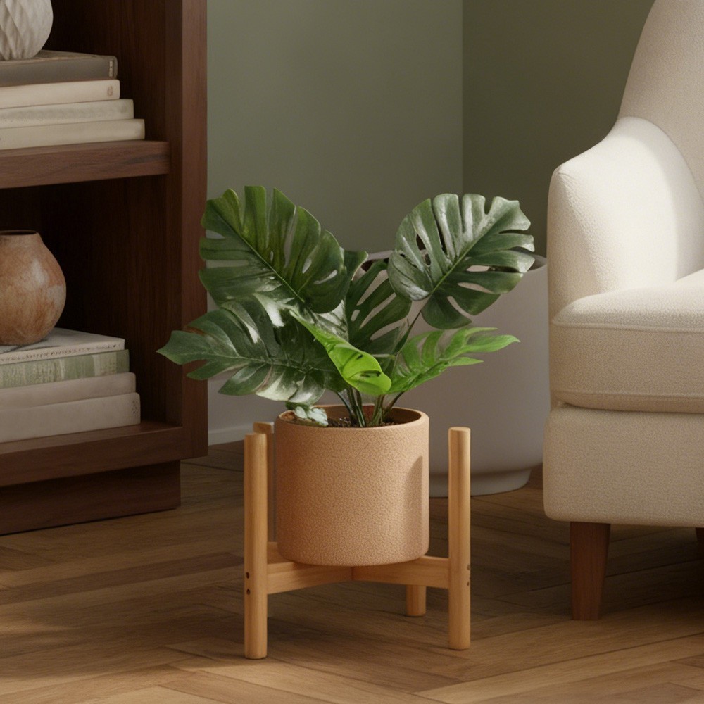 home-fantasy Adjustable Bamboo Plant Stand