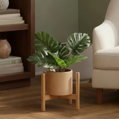 home-fantasy Adjustable Bamboo Plant Stand