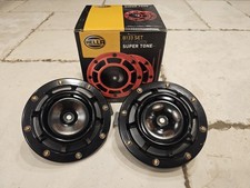 Hella Supertone Dual Horn Kit. Universal Black Wbronze Hardware 003399801