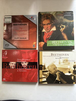 4 Beethoven CDs Symphonies, Sonatas & Concertos 