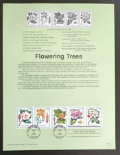 32c Flowering Trees 1998 SOUVENIR PAGE SCOTT # 3193-3197 SP1261
