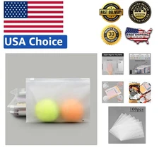 Durable 3 Mil Frosted Ziplock Bags, 100-Pack, Perfect for Organizing & Shipping
