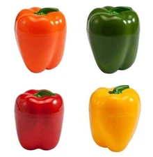 Hutzler Pepper Saver Keeper Storage Container - Keeps Fresh Longer - 4 Colors