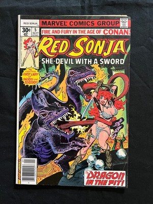 Red Sonja #5 (1977) - Master of the Bells story, Frank Thorne art