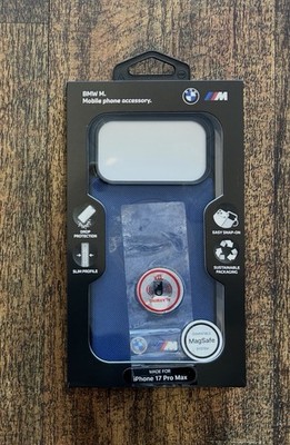BMW iPhone 17 Pro Max Case Cover MagSafe M Power Meshed Navy blue
