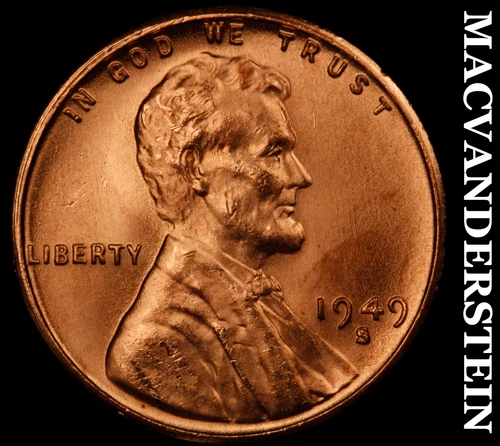 1949-S Lincoln Wheat Cent- Choice Gem Brilliant Uncirculated No Reserve #J2201