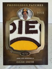 2012 Topps Tier One 'Prodigious Patches' Jumbo GU Patch Ozzie Smith serial 04/10