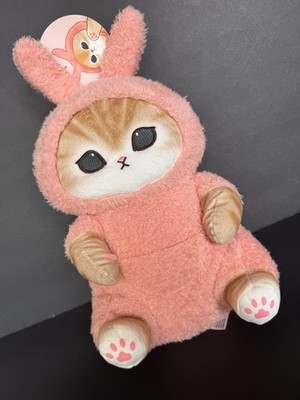 Mofusand Plush Toy Pink Rabbit Cat Pajama Nyan Stuffed Animal  11.8in NEW