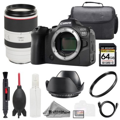 Canon EOS R6 II + RF 70-200mm f/2.8L IS USM Lens +64GB+Bag+ UV Filter- Basic Kit