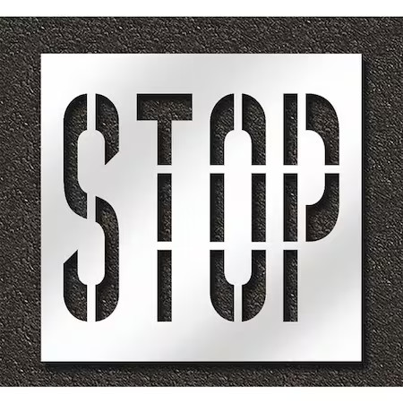 Rae Stl-108-73603 Pavement Stencil, Stop, Stl-108-73603