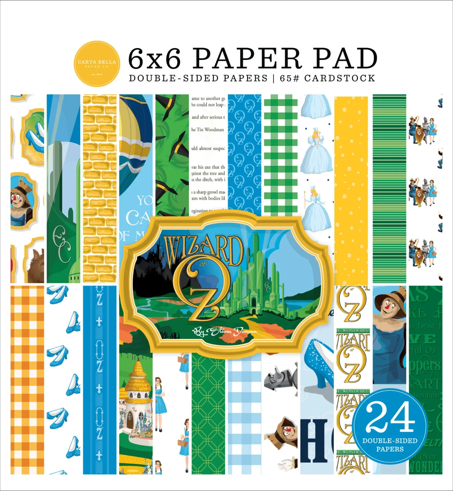 Carta Bella 6"" X 6"" Paper Pad Wizard of Oz CBW0356023