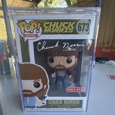 Funko Pop! Movies Chuck Norris 673 Target Exclusive Autographed Vinyl Figure