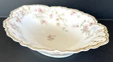 Haviland Limoges France Oval Vegtable Serving Bowl  Schleiger 91A Pink Flowers