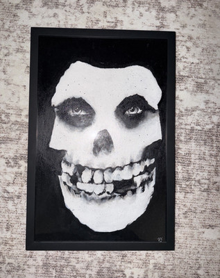 Framed Misfits Acrylic Painting on cardboard  12x18