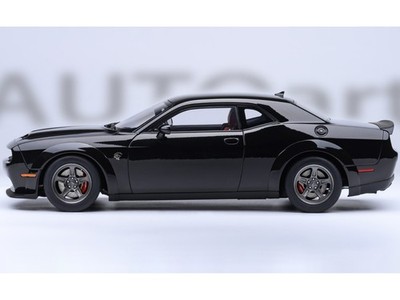 2023 DODGE CHALLENGER SRT SUPER STOCK PITCH BLACK 1/18 MODEL BY