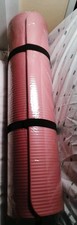 Extra thick pink yoga mat With 2 Secure Straps New