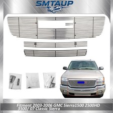 Fits 2003-2006 Gmc Sierra15002500hd350007 Classic Sierra Billet Grille Grill