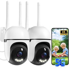 Security Camera Outdoor Wired,2K Security Cameras Outdoor,2.4G  5GHz WiFi Su...
