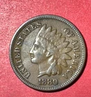 1880 US Indian Head Cent! Very Fine! Nice! Old US Coin!