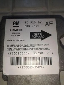 OPEL ASTRA G Estate F35 Airbag-Steuergerät 5WK41698 1923594 90520841 18236838