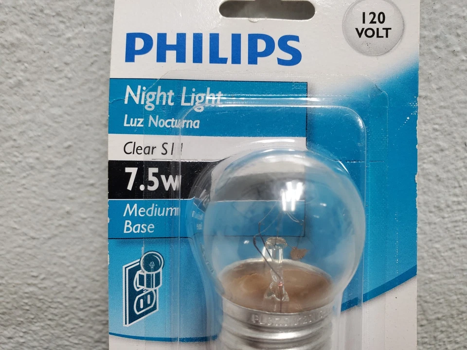 Philips 7.5 W Night Light Bulb Clear S11 Medium Base 45 Lumens 120 V 2800K - 1pk - Image 3 of 4