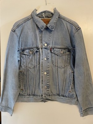 Vintage 90s Levi s Trucker Destroyed Distressed Jacke  70507-0389 Herren Gr. M