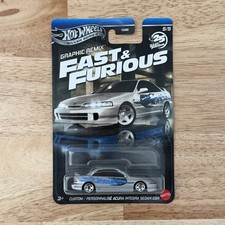 2025 Hot Wheels Acura Integra Sedan Gsr Fast Furious Graphic Remix Silver 2025 Hot Wheels Acura Integra Sedan Gsr Fast Furious Graphic Remix Silver