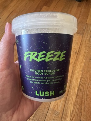 Lush Kitchen Limited Edition Freeze Body Scrub Peppermint Sea Salt Vegan 10.5 Oz