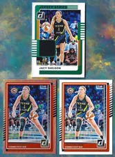 3 Jacy Sheldon 2025 Donruss WNBA Sun #18 Jersey Series - #13 Holo & #13 Base