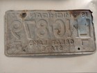 State of Michigan 1973 License Plate LNG-879 Blue White Expired — photo 2