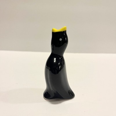 Black Ceramic 4  Pie Vent Bird Blackbird Crow Pottery with Vent LIKE NEW