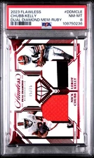 2023 PANINI FLAWLESS #DDMCLE CHUBB/KELLY DUAL DIAMOND MEM-RUBY PSA NM-MT 8