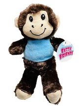 NWT FUZZY FRIENDS Brown Smiling Monkey Stuffed Animal Plush 11” Friend Gift
